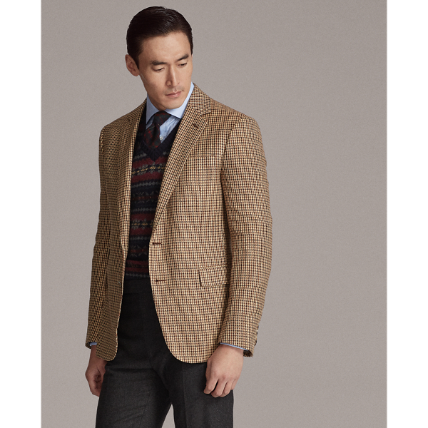 Brown And Tan And Cream Gregory Checked Sport Coat Purple Label 5