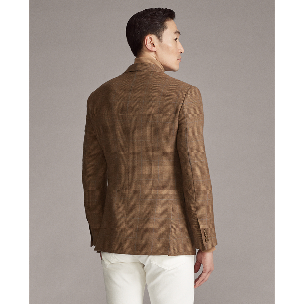 Brown/Light Blue Handmade Cashmere Sport Coat Purple Label 6