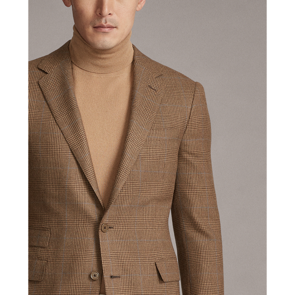 Brown/Light Blue Handmade Cashmere Sport Coat Purple Label 7