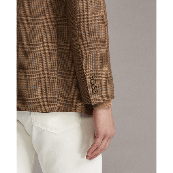Brown/Light Blue Handmade Cashmere Sport Coat Purple Label 8