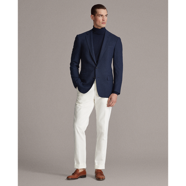 Navy Kent Handmade Cashmere-Blend Sport Coat Purple Label 4