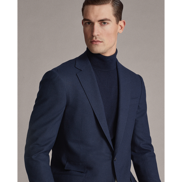 Navy Kent Handmade Cashmere-Blend Sport Coat Purple Label 8