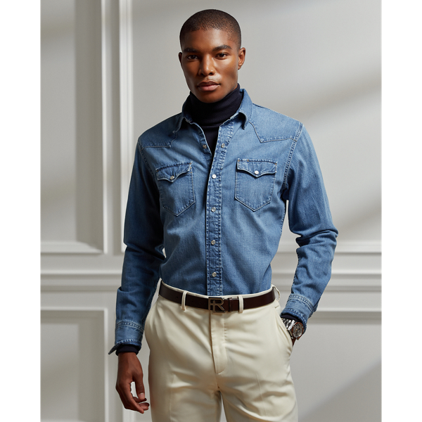 Indigo Denim Western Shirt Ralph Lauren