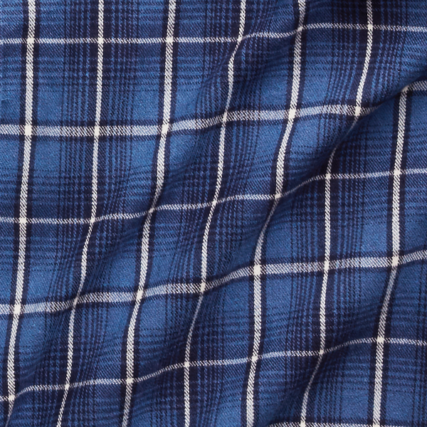 Ombre Blue Plaid Twill Western Shirt Purple Label 8