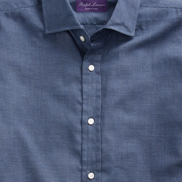 Blue Houndstooth Shirt Purple Label 7