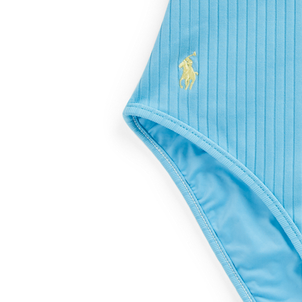 Blue Crush Ribbed One-Piece Swimsuit Polo Ralph Lauren 5