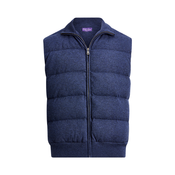 Merino-Cashmere Down Gilet Purple Label 1