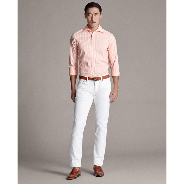 Orange Striped Oxford Shirt Purple Label 3
