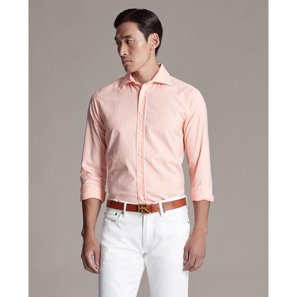 Orange Striped Oxford Shirt Purple Label 4