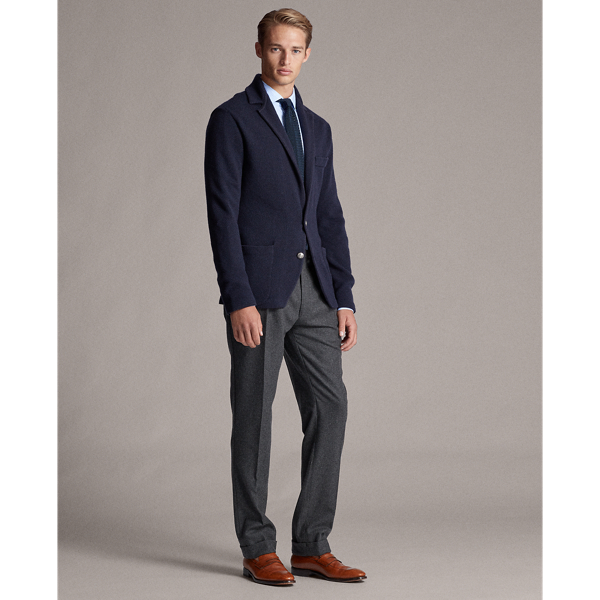 Classic Chairman Navy Wool-Cashmere Cardigan Purple Label 3