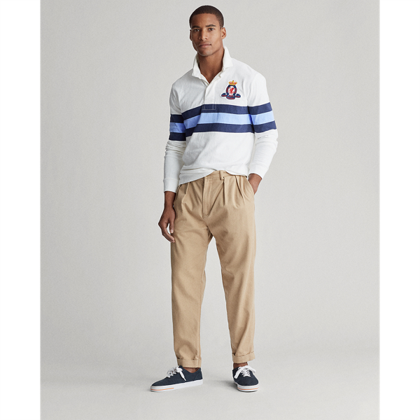 Classic Oxford White Mult Classic Fit Rugby Shirt Polo Ralph Lauren 3