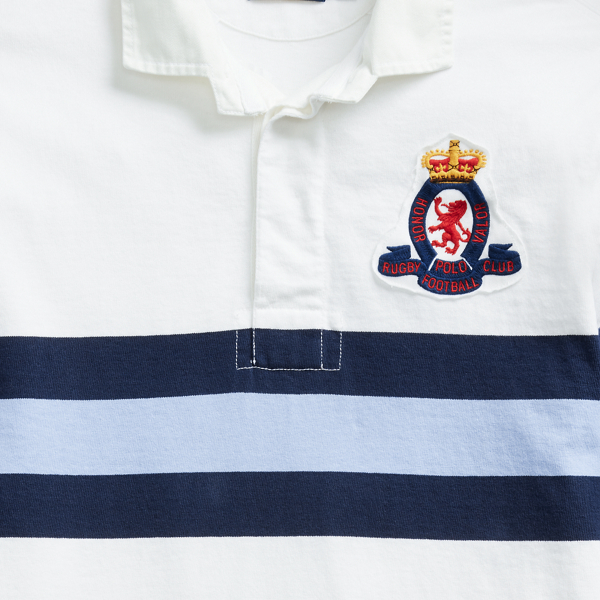Classic Oxford White Mult Classic Fit Rugby Shirt Polo Ralph Lauren 7