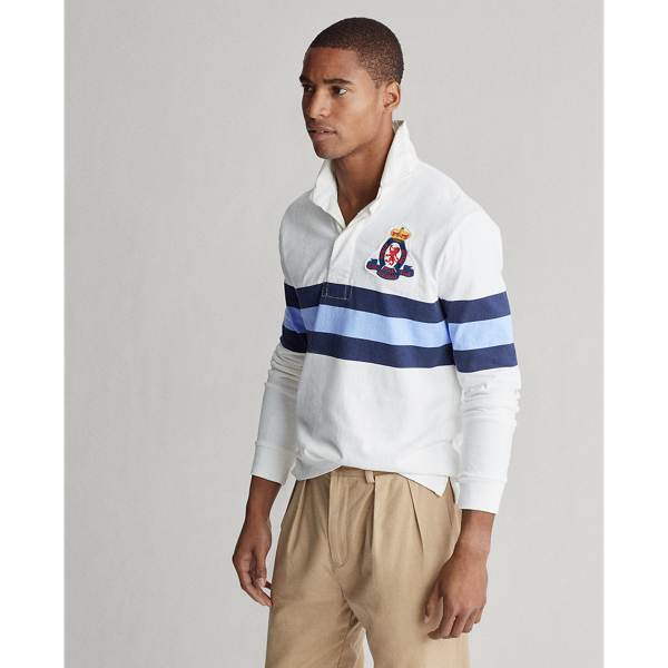 Classic Oxford White Mult Classic Fit Rugby Shirt Polo Ralph Lauren 4