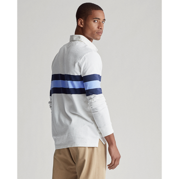 Classic Oxford White Mult Classic Fit Rugby Shirt Polo Ralph Lauren 5