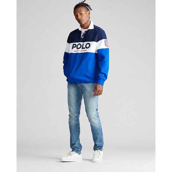 Newport Navy Multi Rugby Sweatshirt Polo Ralph Lauren 3