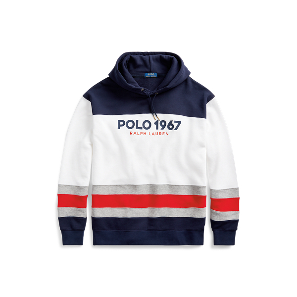 Colour-Blocked Fleece Hoodie