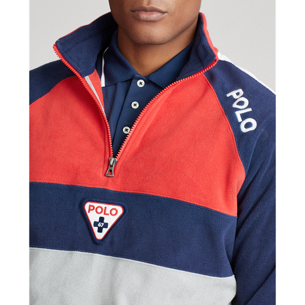 Polo Sport Red Multi Polo Shield Fleece Sweatshirt Polo Ralph Lauren 5