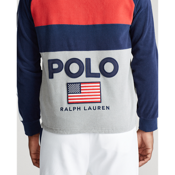 Polo Sport Red Multi Polo Shield Fleece Sweatshirt Polo Ralph Lauren 6