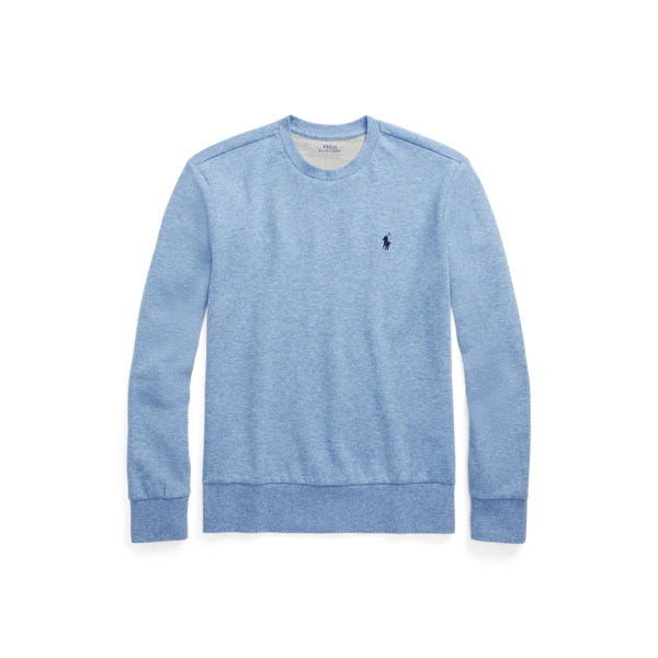 Luxuri&ouml;ser Rundhalspullover aus Jersey Polo Ralph Lauren in Inselblau meliert 2