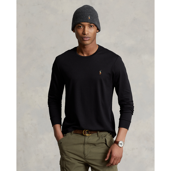 Ralph lauren slim fit polo t shirt black hotsell