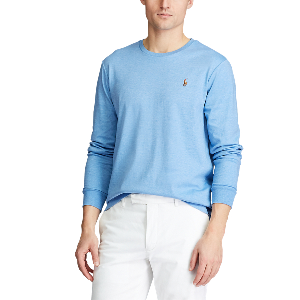 Soft Royal Heather Custom Slim Fit Soft Cotton T-Shirt Polo Ralph Lauren 3