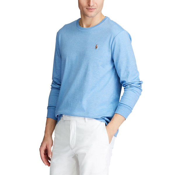 Soft Royal Heather Custom Slim Fit Soft Cotton T-Shirt Polo Ralph Lauren 5