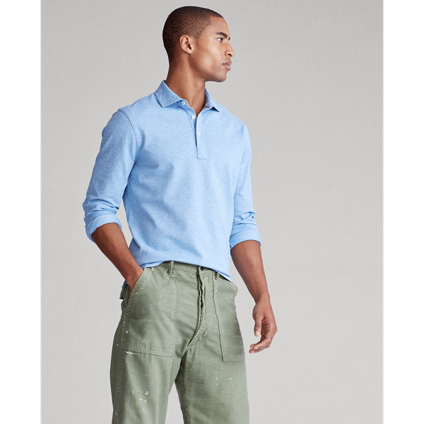 Isle Heather Custom Slim Fit Stretch Mesh Polo Shirt Polo Ralph Lauren 4