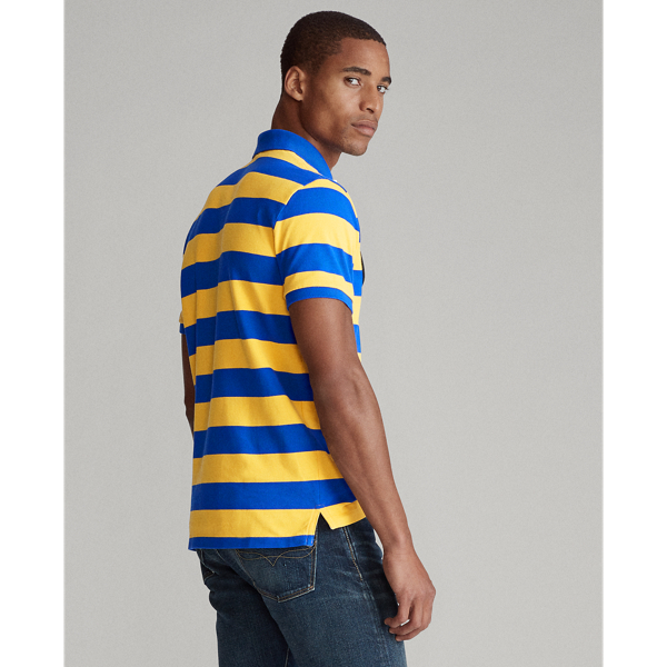 Cruise Royal/Gold Bugle Custom Slim Fit Mesh Polo Polo Ralph Lauren 6