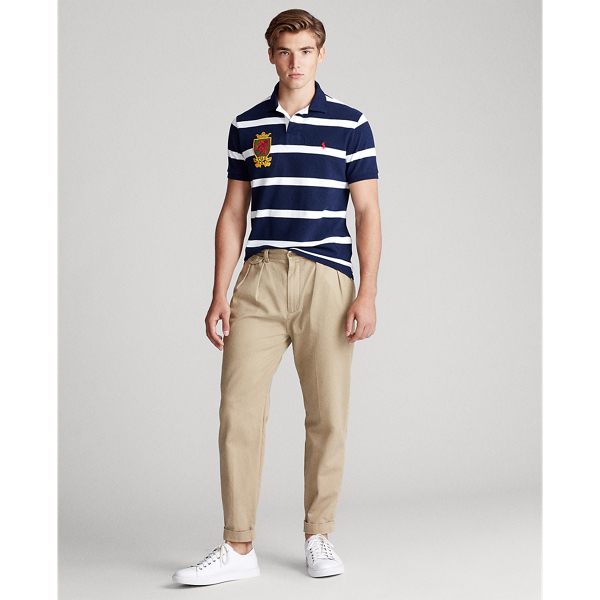 Cruise Navy/Cls Oxford Wh Custom Slim Fit Mesh Polo Polo Ralph Lauren 3