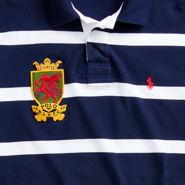 Cruise Navy/Cls Oxford Wh Custom Slim Fit Mesh Polo Polo Ralph Lauren 7