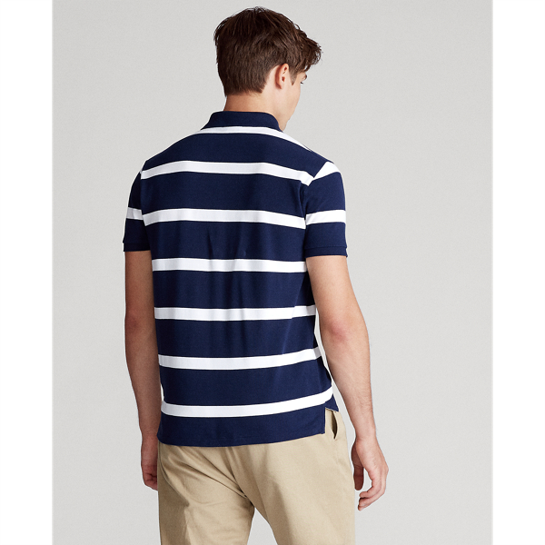 Cruise Navy/Cls Oxford Wh Custom Slim Fit Mesh Polo Polo Ralph Lauren 5