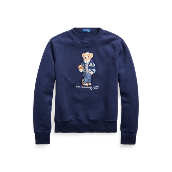 Polo bear hoodie football sale