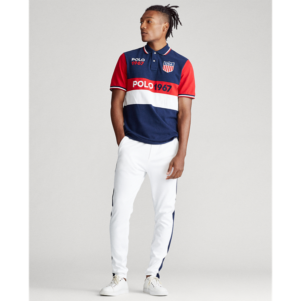 Cruise Navy Multi Custom Slim Fit Shield Polo Polo Ralph Lauren 4