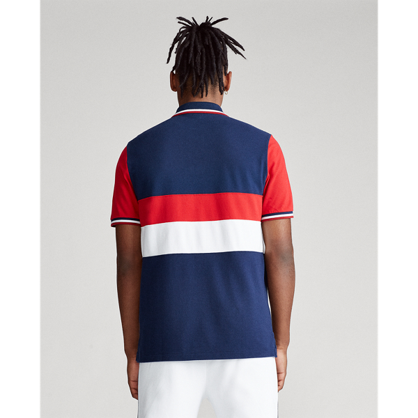 Cruise Navy Multi Custom Slim Fit Shield Polo Polo Ralph Lauren 5