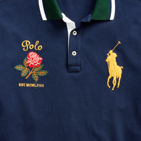 Cruise Navy Custom Slim Fit Mesh Polo Polo Ralph Lauren 6