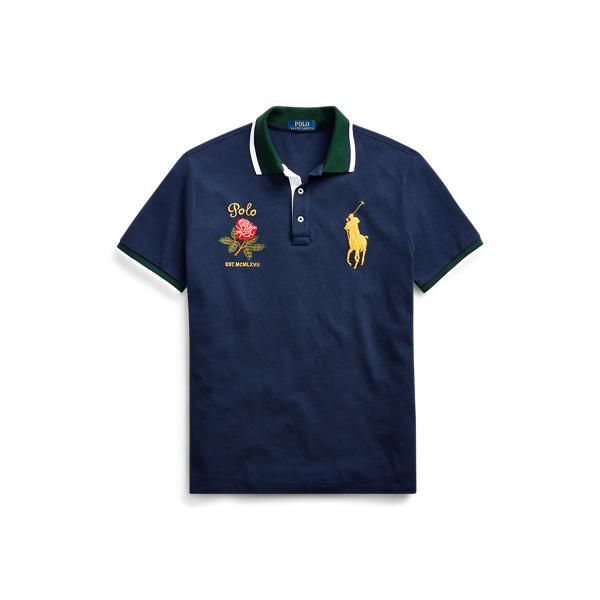 Custom Slim Fit Mesh Polo Polo Ralph Lauren em 1