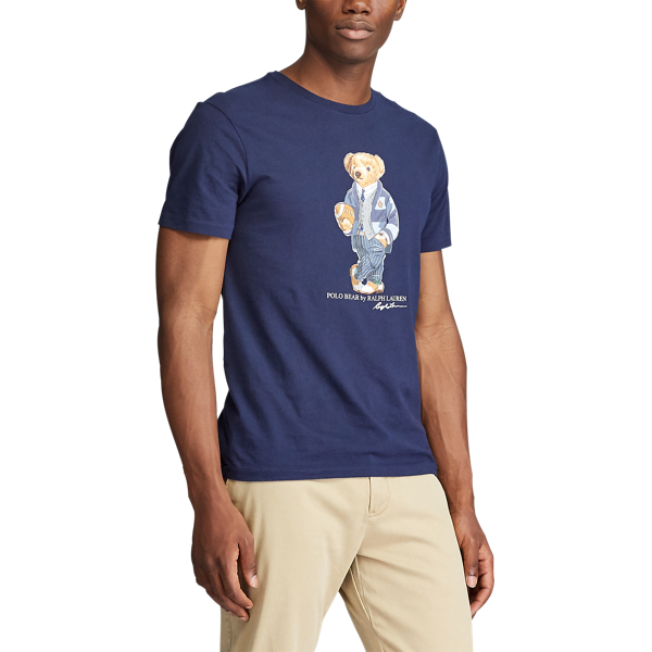 Cruise Navy Custom Slim Fit Bear T-Shirt Polo Ralph Lauren 5