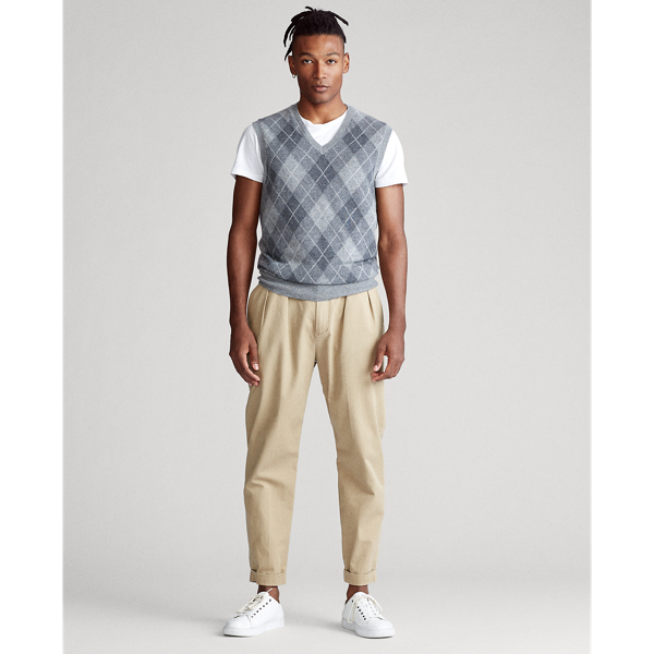 Grey Multi Argyle Cashmere Sweater Vest Polo Ralph Lauren 3