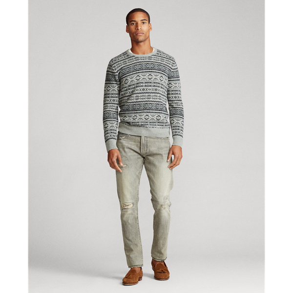 Grey Fairisle Fair Isle Cotton-Blend Jumper Polo Ralph Lauren 3