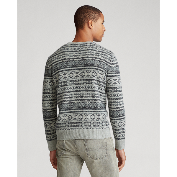Grey Fairisle Fair Isle Cotton-Blend Jumper Polo Ralph Lauren 5