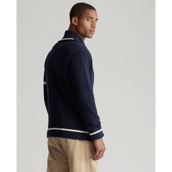 Hunter Navy/Andover Cream The Tiger Cardigan Polo Ralph Lauren 5