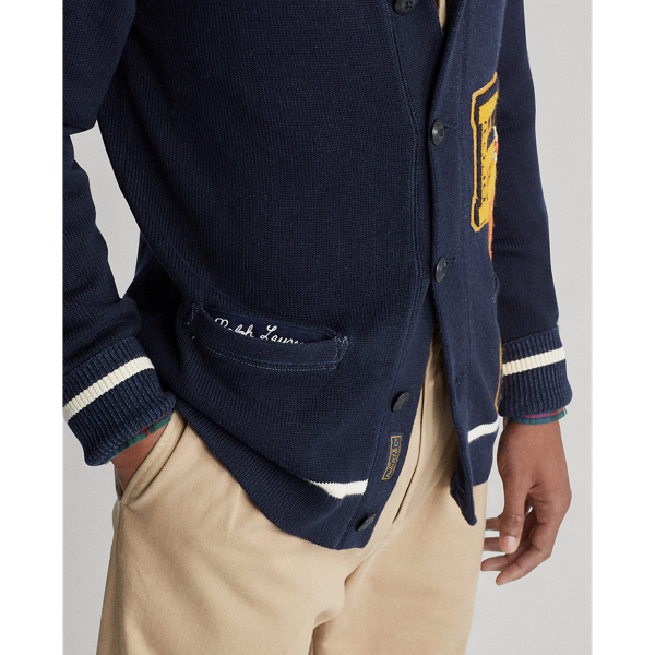 Hunter Navy/Andover Cream The Tiger Cardigan Polo Ralph Lauren 6