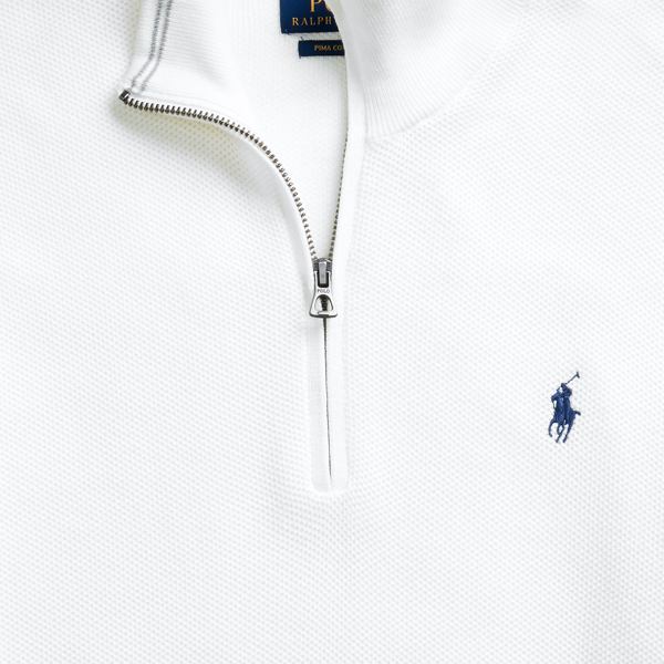 White Cotton Half-Zip Jumper Polo Ralph Lauren 7
