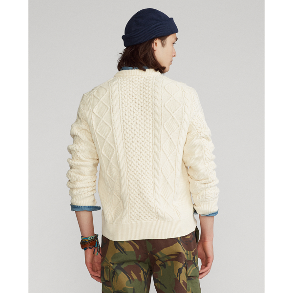 Andover Cream The Iconic Fisherman&rsquo;s Sweater Polo Ralph Lauren 5
