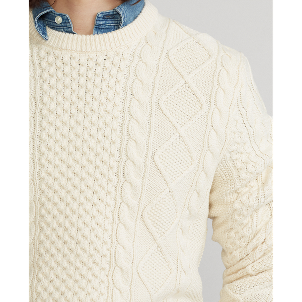Andover Cream The Iconic Fisherman&rsquo;s Sweater Polo Ralph Lauren 6