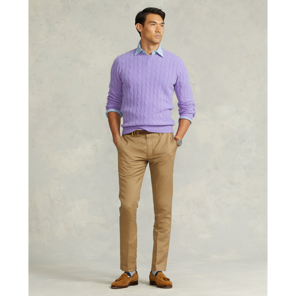 Maidstone Purple Heather The Iconic Cable-Knit Cashmere Sweater Polo Ralph Lauren 4