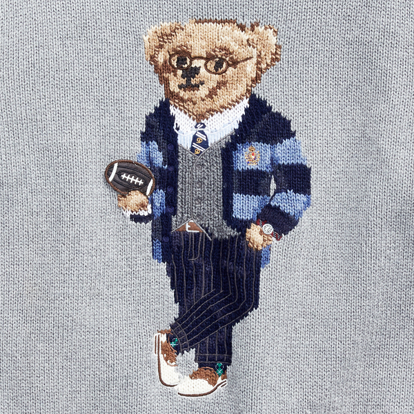 Grey Heather Polo Bear Cotton Jumper Polo Ralph Lauren 7
