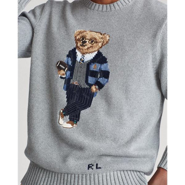 Grey Heather Polo Bear Cotton Jumper Polo Ralph Lauren 5