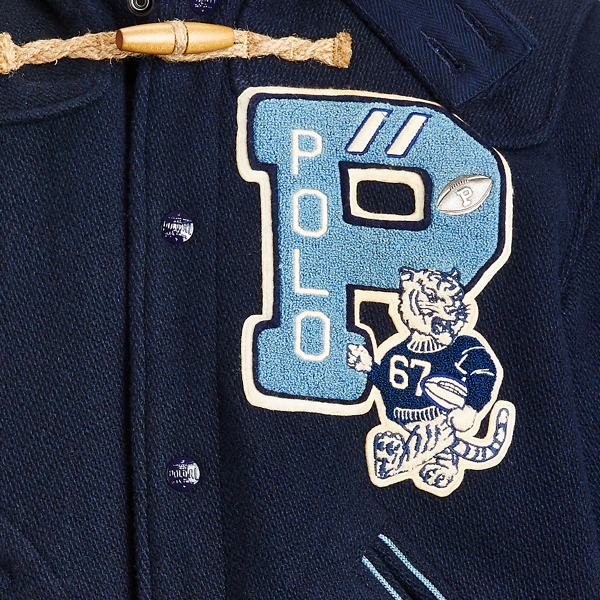 Hunter Navy Letterman Toggle Jacket Polo Ralph Lauren 8