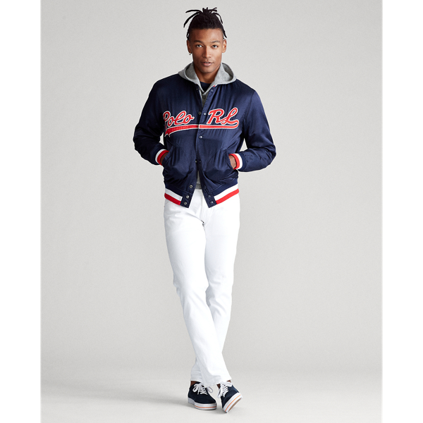 Newport Navy Polo RL Baseball Jacket Polo Ralph Lauren 4